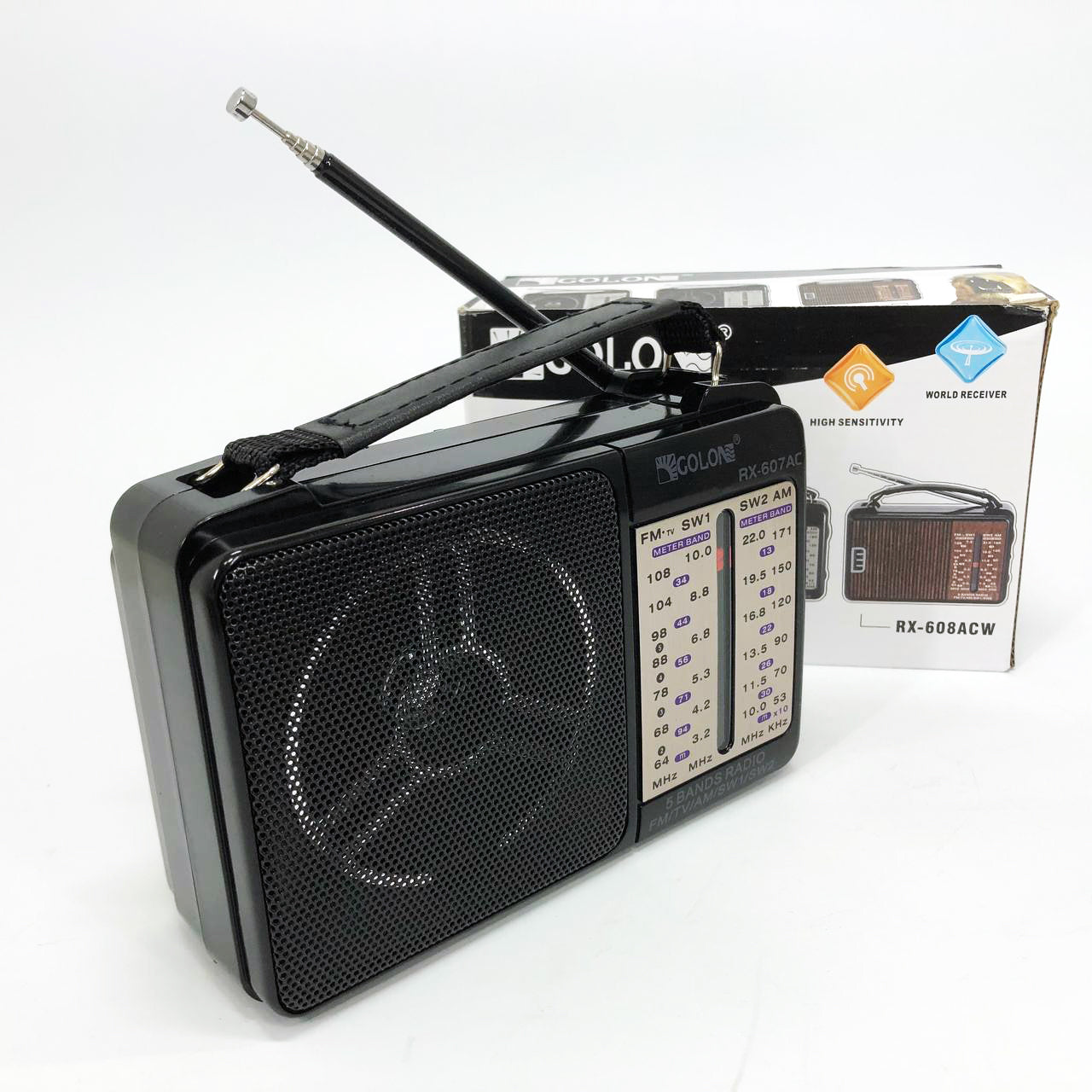 Портативный Радиоприёмник всеволновой GOLON RX-607 AC, Переносной приемник fm am, FM-приемники