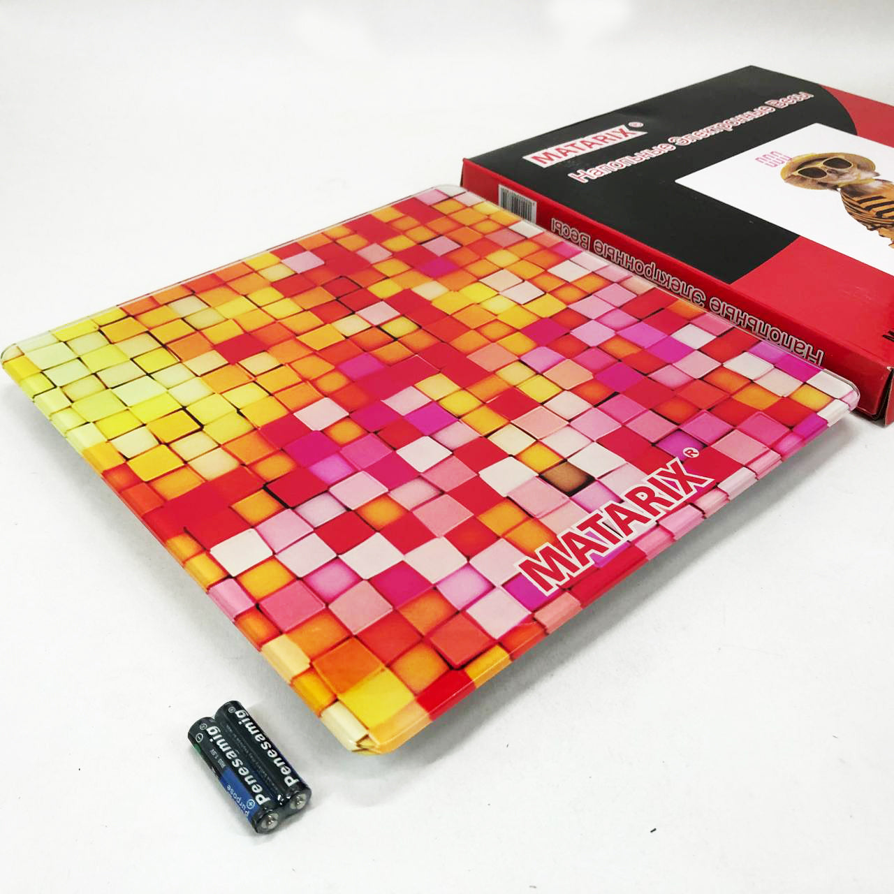 Весы напольные MATARIX MX-452 180 кг, Весы напольные для измерения массы тела, Электронные весы мозаика