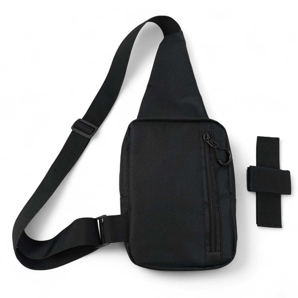 Тактична чоловіча сумка з кобурою Cordura 1000D – 6 кишень, чорна