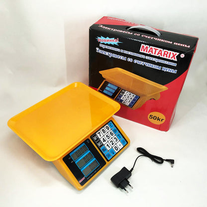 Электронные весы для товаров Matarix MX-412 до 50 кг, Функциональные электронные весы для торговли
