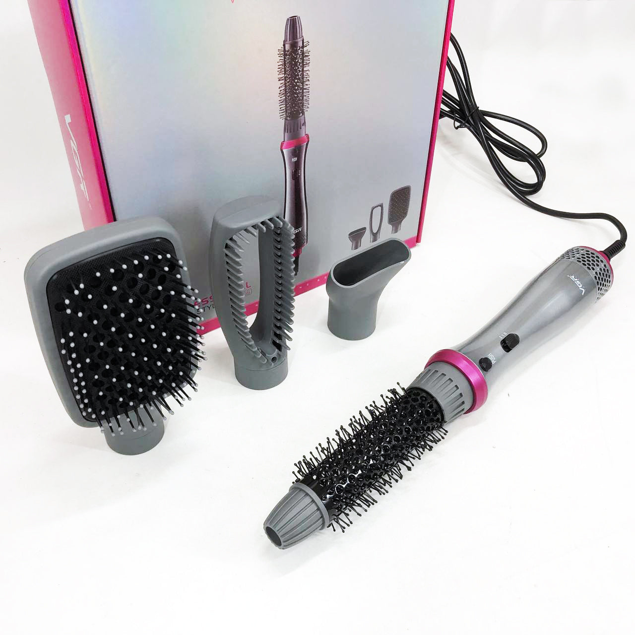 Профессиональный стайлер для укладки волос 4в1 VGR V-408 700 Вт, Функциональный профессиональный фен