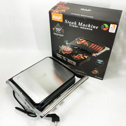 Гриль RAF R.2684 электрический, сэндвичница, с регулятором температуры и таймером 2000 Вт