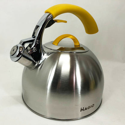 Чайник Magio MG-1191 2.5 Л со свистком, красивый чайник для газовой плиты, чайник на плиту, чайник газовый