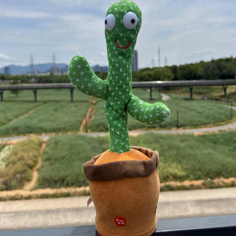 Интерактивная игрушка Dancing cactus говорящий танцующий кактус, мягкая игрушка кактус, Плюшевый кактус