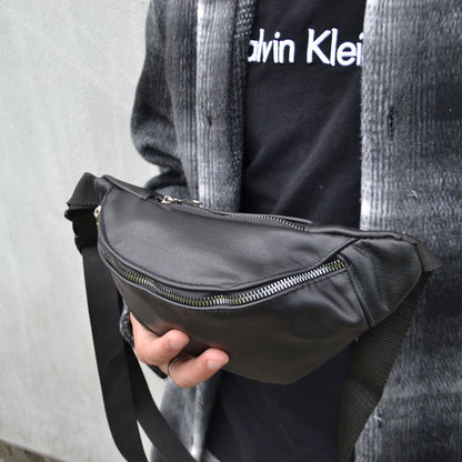 Бананка кожаная. Сумка на пояс из кожи, Универсальная сумка нагрудная, Практичная сумка на пояс