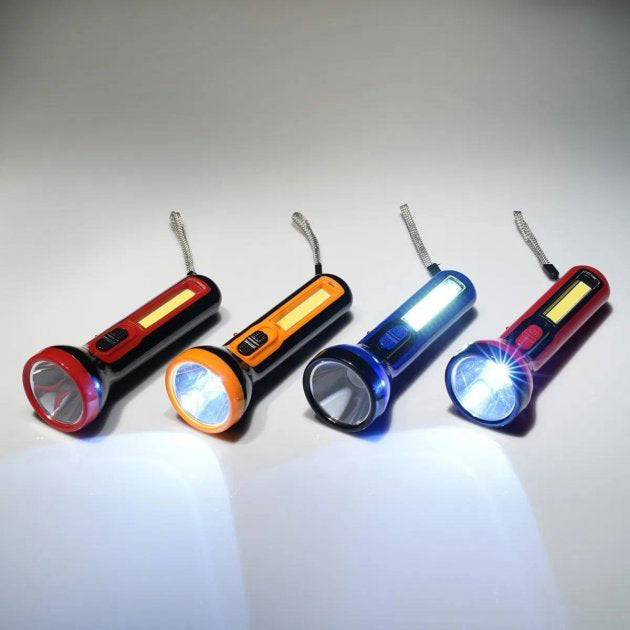 Ручний ліхтар (2 режими роботи) Tiross TS-1851 - економічний акумуляторний ліхтарик. Колір: мікс