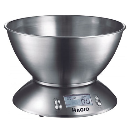 Весы кухонные на 5 кг из нержавеющей стали MAGIO MG-695, весы мини, Весы кухонные со съемной чашей