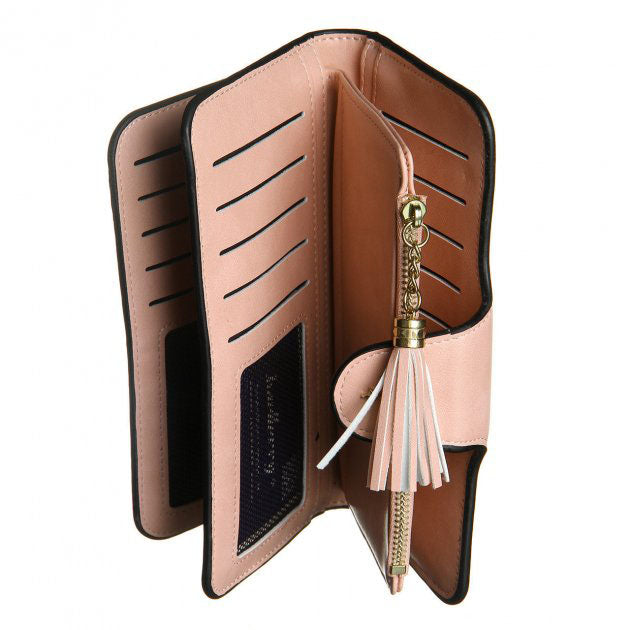 Клатч портмоне кошелек Baellerry N2341, небольшой кошелек женский, кошелек девушке мини. Цвет: розовый