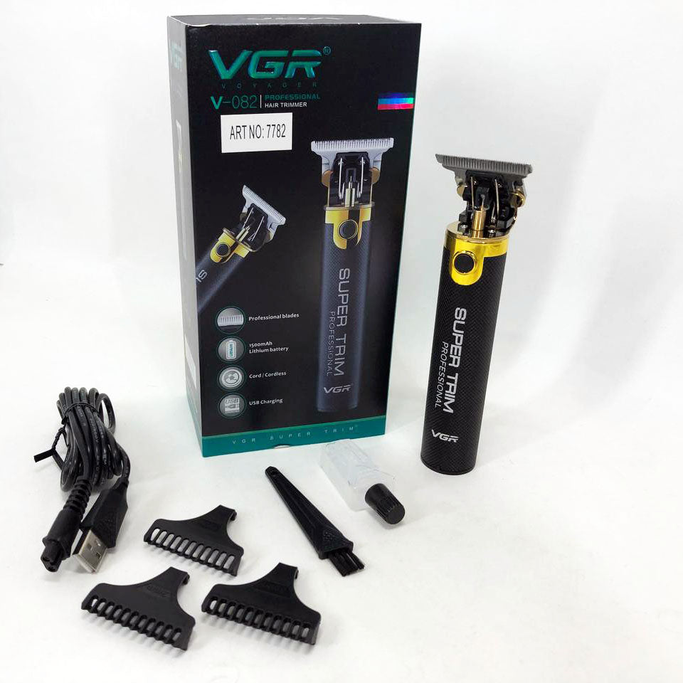 Машинка для стрижки VGR V-082 аккумуляторная беспроводная профессиональная + 3 насадки триммер для волос