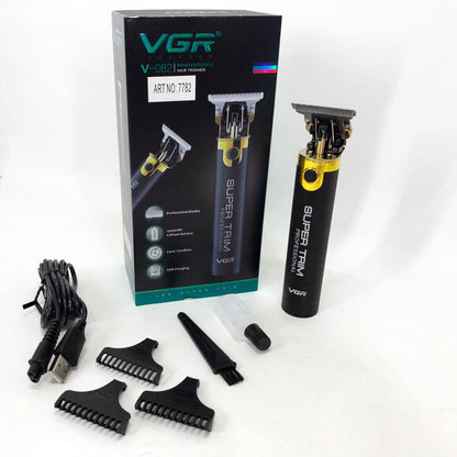 Машинка для стрижки VGR V-082 аккумуляторная беспроводная профессиональная + 3 насадки триммер для волос