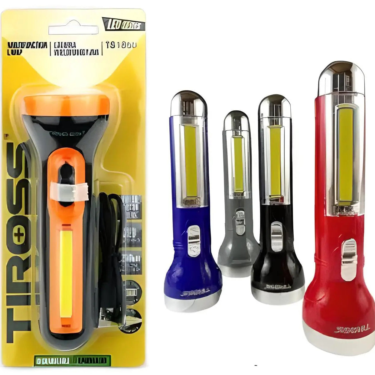 Ручний ліхтар (2 режими роботи) Tiross TS-1851 - економічний акумуляторний ліхтарик. Колір: мікс