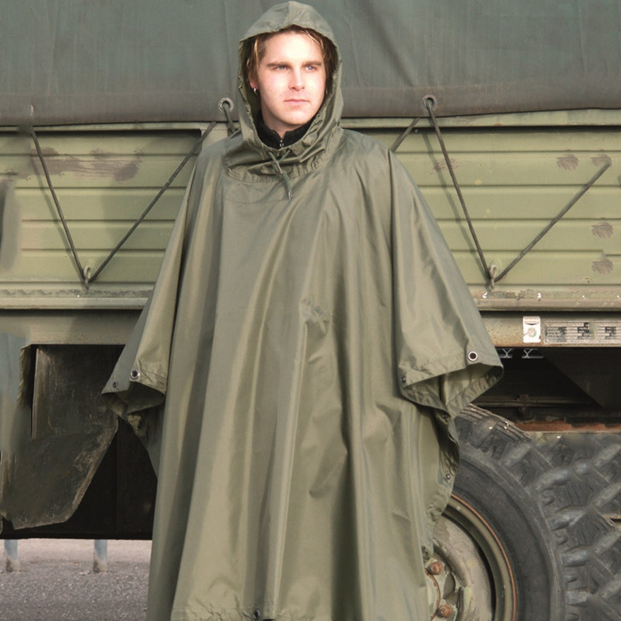 Дождевик пончо хаки, Армейский дождевик пончо, Пончо водонепроницаемое, Пончо-тент