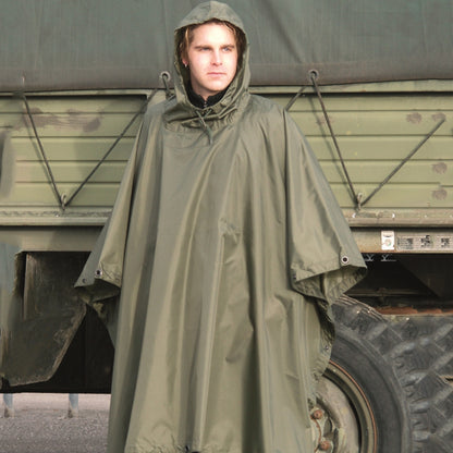 Дождевик пончо хаки, Армейский дождевик пончо, Пончо водонепроницаемое, Пончо-тент
