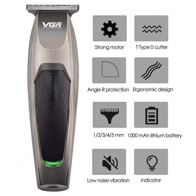 Беспроводная машинка Для Стрижки Волос VGR V-030 Бoдигpуммep, подстригательная машинка профессиональная
