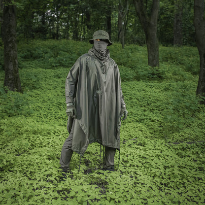 Дождевик пончо хаки, Армейский дождевик пончо, Пончо водонепроницаемое, Пончо-тент