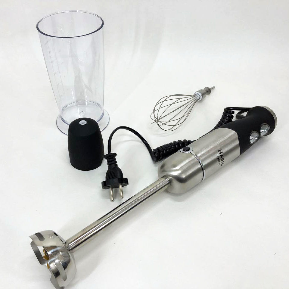 Блендер погружной 3в1 Magio MG-645 1200 Вт, миксер блендер ручной, блендер для молочных коктейлей