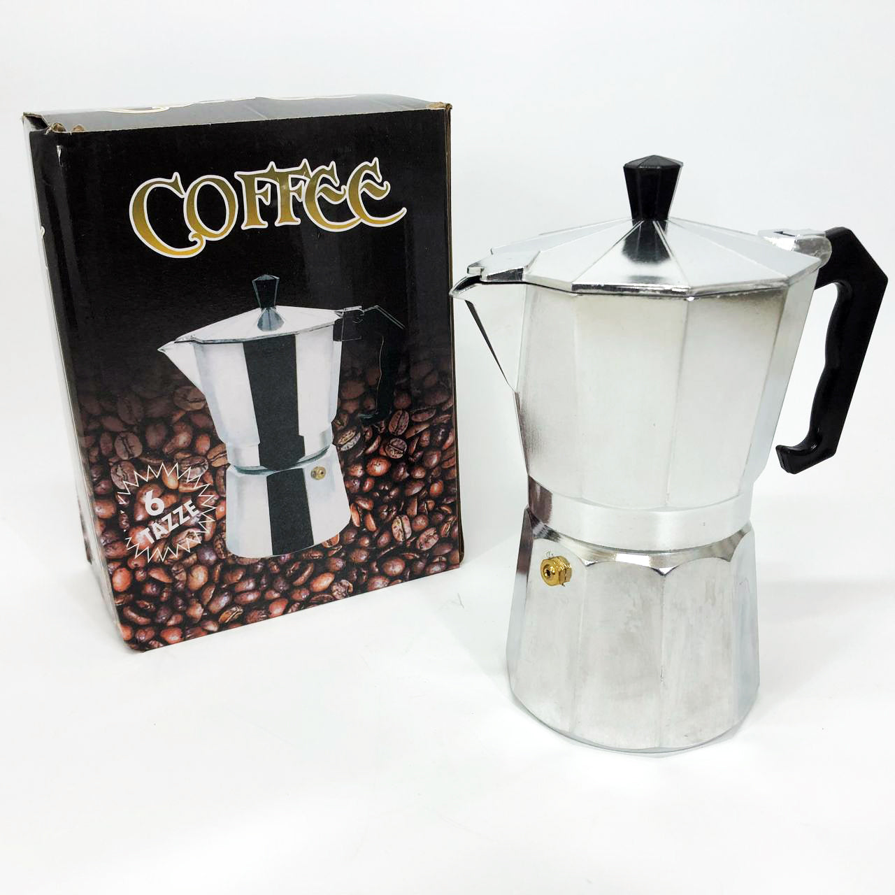 Кофеварка гейзерная из нержавеющей стали UNIQUE UN-1912 270 мл, Гейзерная кофеварка 3 чашки