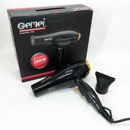 Фен Gemei GM-1765 Профессиональный фен для волос две скорости и три режима для сушки и укладки волос