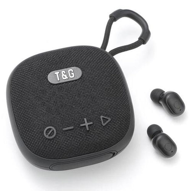Колонка-Bluetooth с наушниками TG813. Цвет: черный