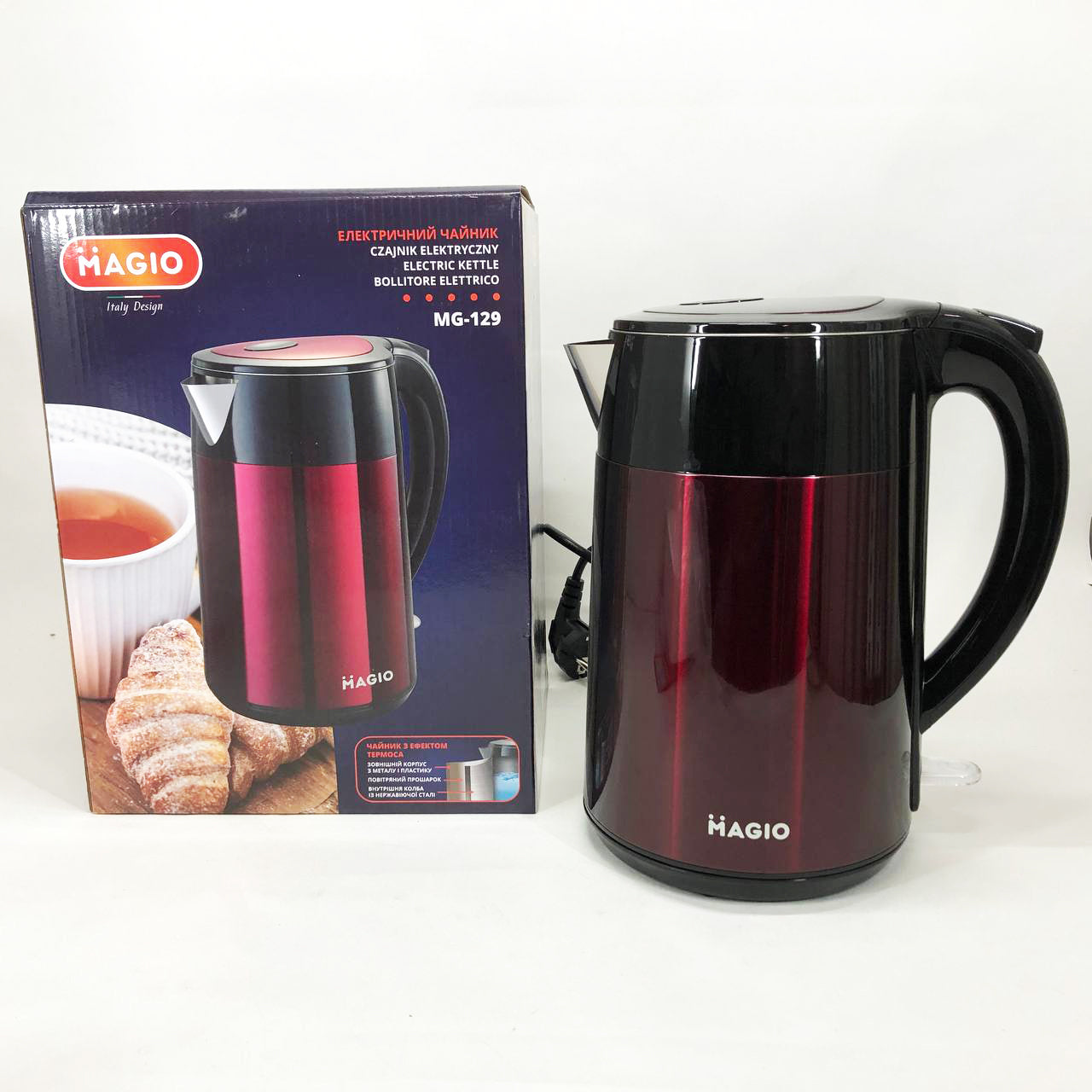 Электрочайник-Термос MAGIO MG-129 1.8 л 1850 Вт