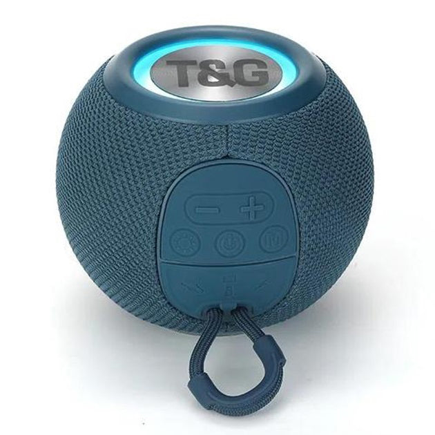 Беспроводная мощная колонка TG337 с Bluetooth, RGB-подсветкой и радио. Цвет: синий
