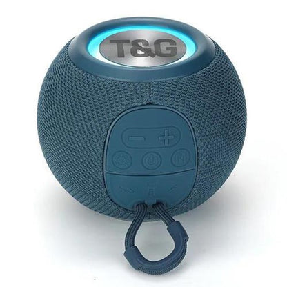 Беспроводная мощная колонка TG337 с Bluetooth, RGB-подсветкой и радио. Цвет: синий