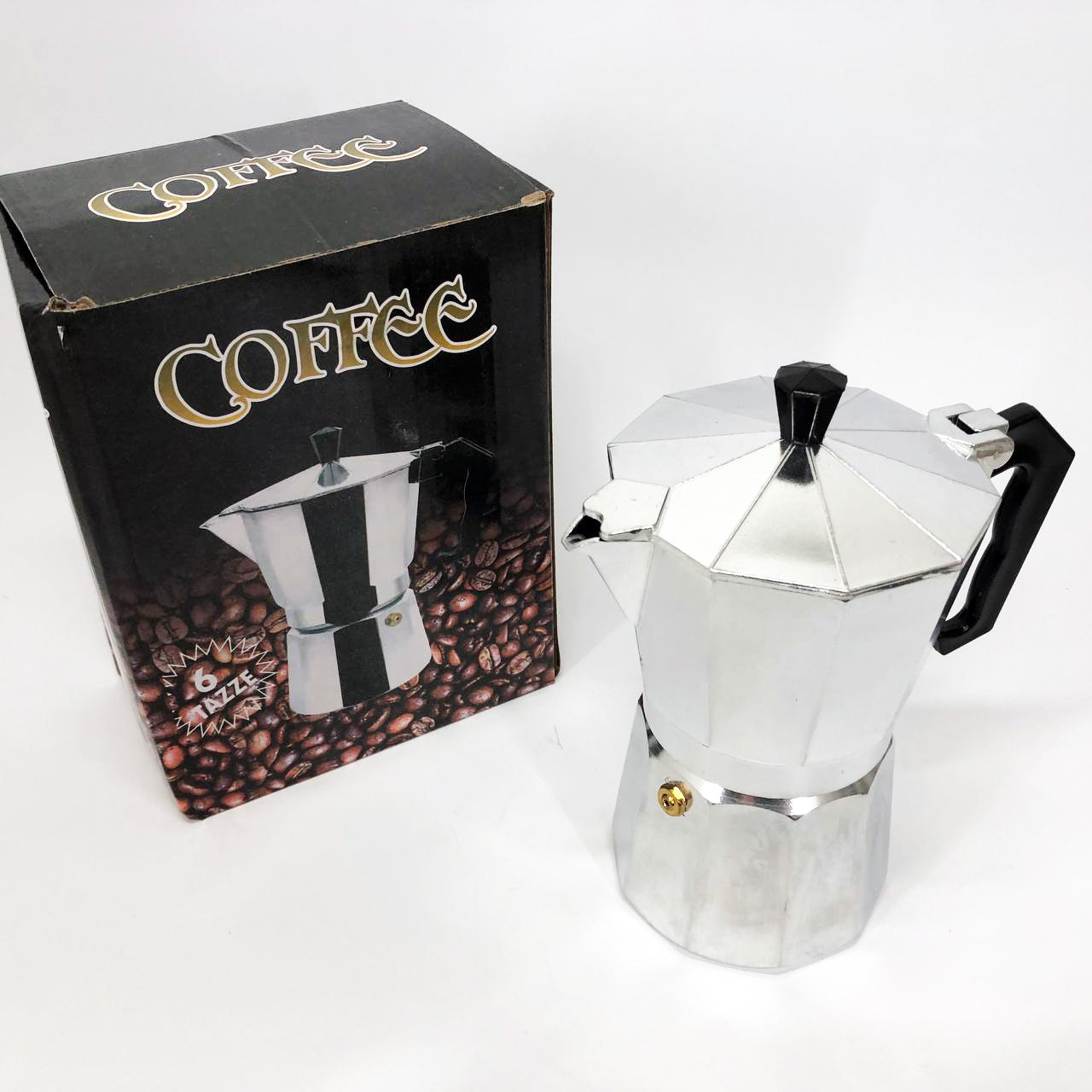 Кофеварка гейзерная из нержавеющей стали UNIQUE UN-1912 270 мл, Гейзерная кофеварка 3 чашки