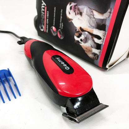 Машинка Gemei GM-1023 для стрижки животных с 4 насадками для любого типа шерсти + ножницы и расческа-гребешок