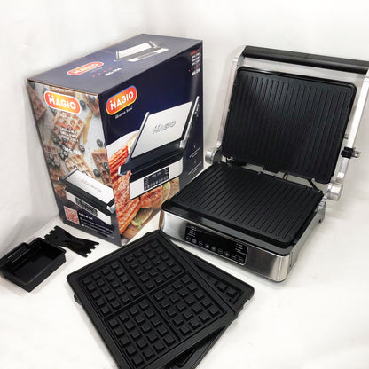 Гриль-барбекю электрический Magio MG-356, Настольный гриль для гамбургеров Прижимная электробутербродница