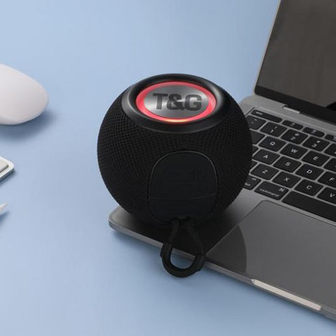 Беспроводная мощная колонка TG337 с Bluetooth, RGB-подсветкой и радио. Цвет: черный