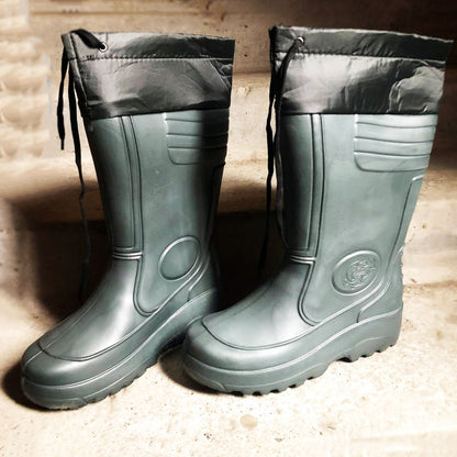 Сапоги мужские резиновые высокие утепленные с подвязкой 43 размер (28,5 см), сапоги зимний утеплитель