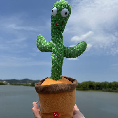 Интерактивная игрушка Dancing cactus говорящий танцующий кактус, мягкая игрушка кактус, Плюшевый кактус