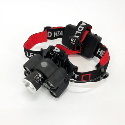 Фонарик налобный Bailong BL-T64-T6+4XPE, светодиодный фонарь на лоб, мощный налобный фонарь для рыбалки