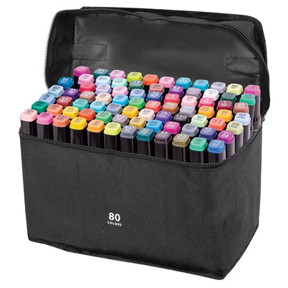 Двусторонние маркеры touch, двусторонние маркеры 80 шт, Професиональные маркеры для графики и живописи