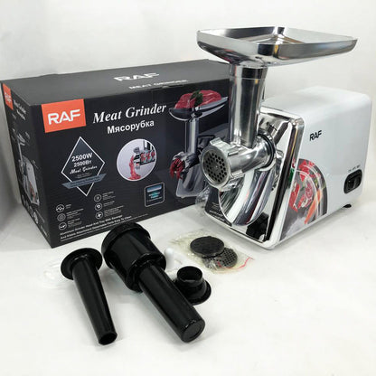 Электрическая мясорубка RAF R.3368 2500W Нержавеющая сталь, мясорубка электрическая металл