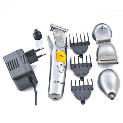 Набор для стрижки Pro Gemei GM-580 триммер 7в1 для стрижки волос, бритья бороды, для носа и ушей, стайлер