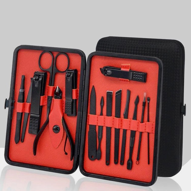 Маникюрный набор для ухода за ногтями, бровями и лицом на 12 предметов, Маникюрные наборы для мужчин