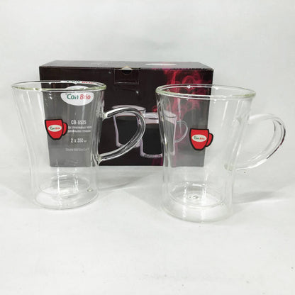 Набор кружек с двойным дном Con Brio CB-8535-2 350 мл 2 шт, чайные чашки с двойным дном