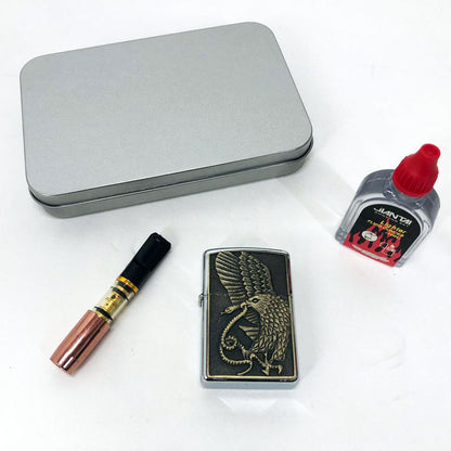 Зажигалка бензиновая в подарочной коробке N10, подарочные прикольные зажигалки, подарок зажигалка парню