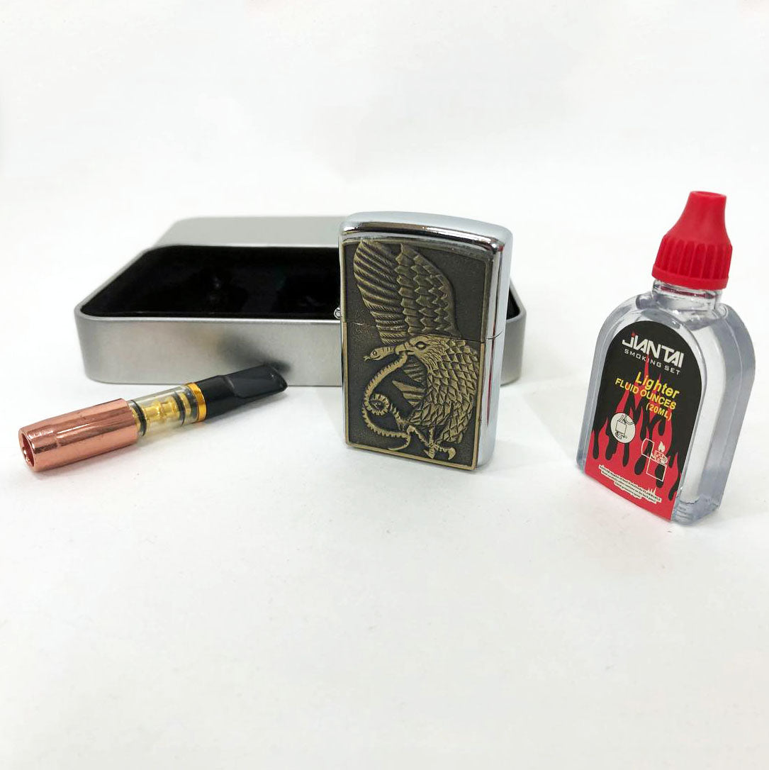 Зажигалка бензиновая в подарочной коробке N10, подарочные прикольные зажигалки, подарок зажигалка парню