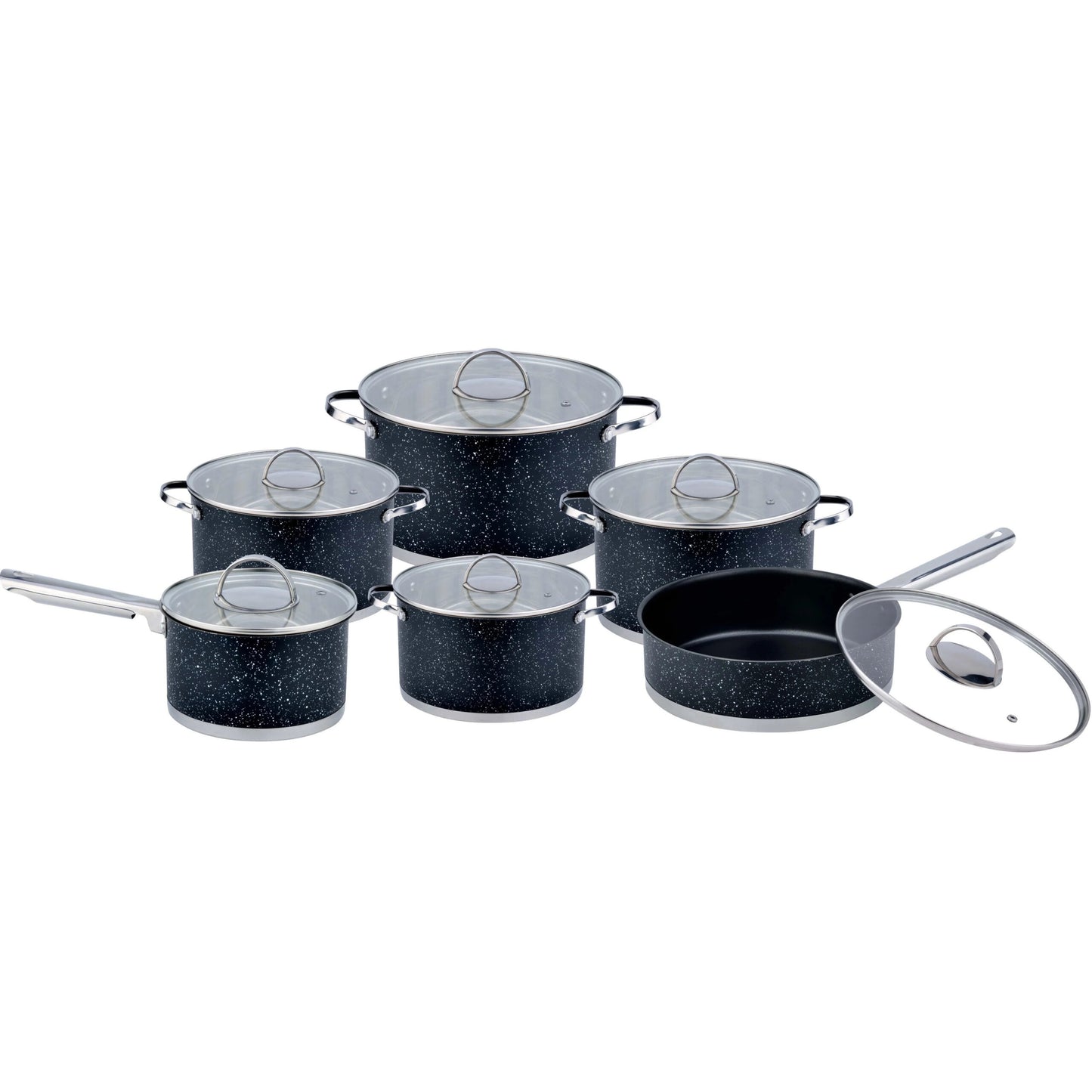 Набор посуды 12 предметов ASTRA A-2512, набор посуды для электрических плит, сборный набор кастрюль