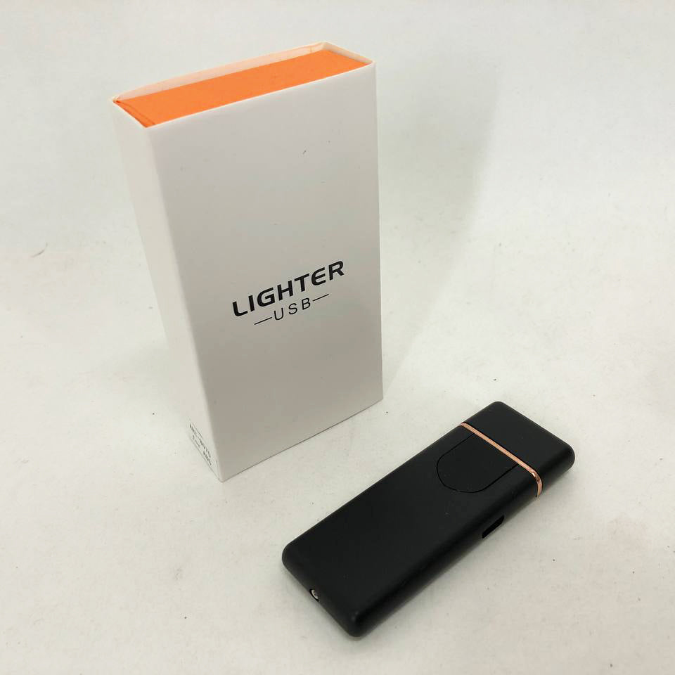 Электрозажигалка USB ZGP ABS, сенсорная зажигалка электрическая спиральная. Цвет: черный