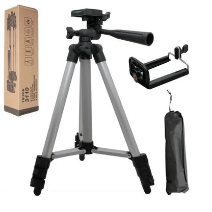 Штатив для телефона и фотоаппарата Tripod 3110 PRO портативный трипод 0,35-1.02м высота. Цвет: серебряный