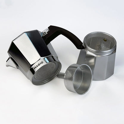 Гейзерная кофеварка Magio MG-1001 150 мл, гейзерная турка для кофе, гейзерная кофеварка из нержавейки