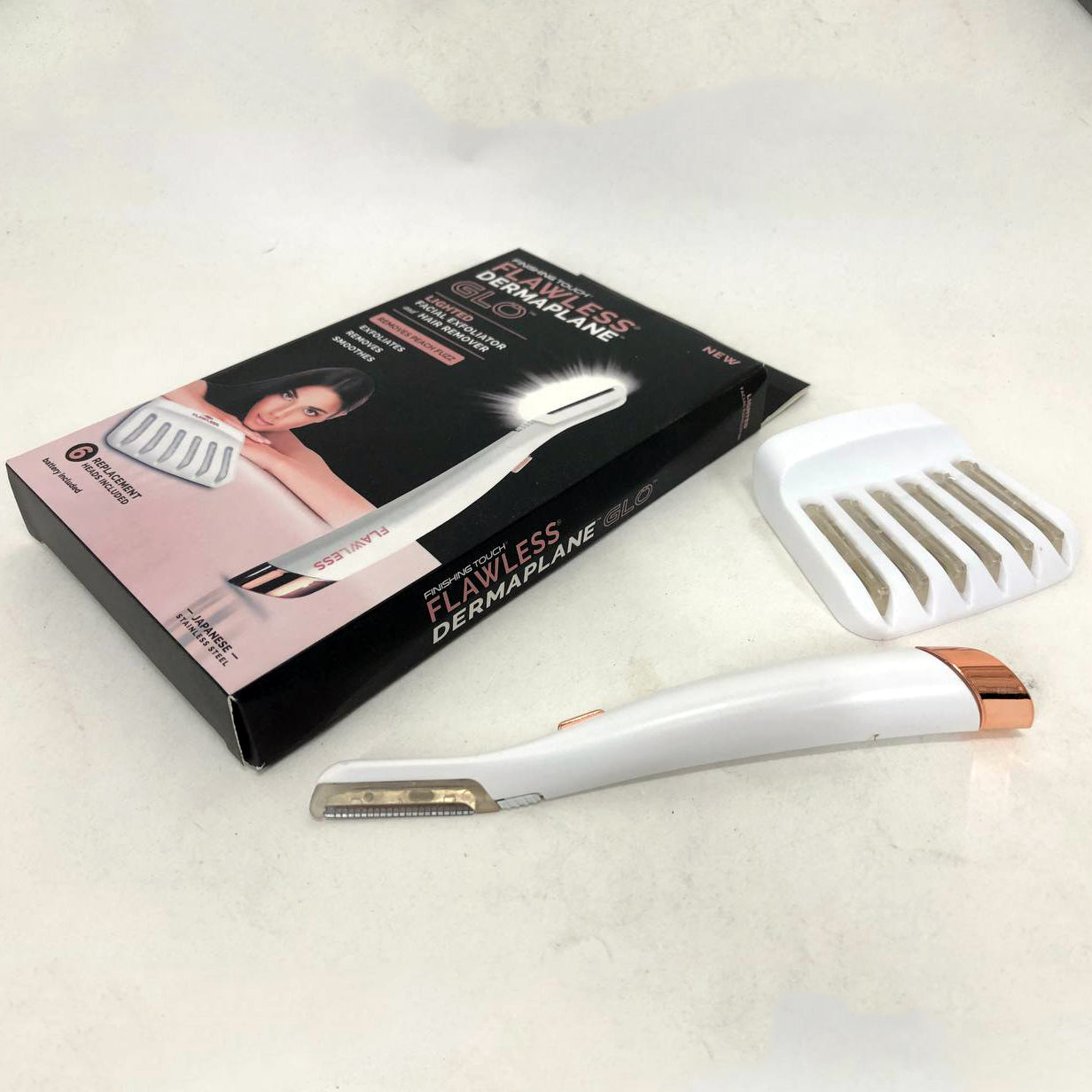 Триммер-эпилятор женский для лица Flawless Dermaplane Glo, эпилятор для интимных зон