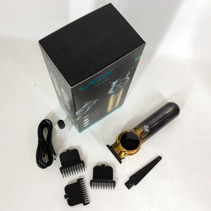 Триммер для бороды и усов VGR V-989 7000 об. Машинка для стрижки, окантовки керамика+сталь. Цвет: черный