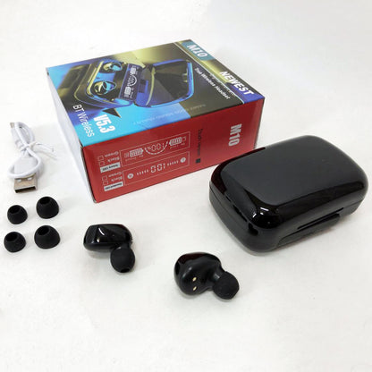 Беспроводные наушники M10 с микрофоном и док станцией-кейсом, беспроводные bluetooth наушники-гарнитура