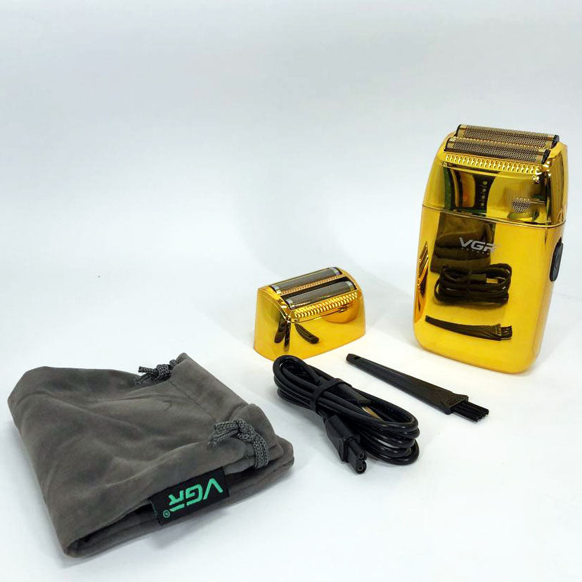 Професійний шейвер VGR V-399 GOLD, бездротова електробритва, бритва триммер для бороди