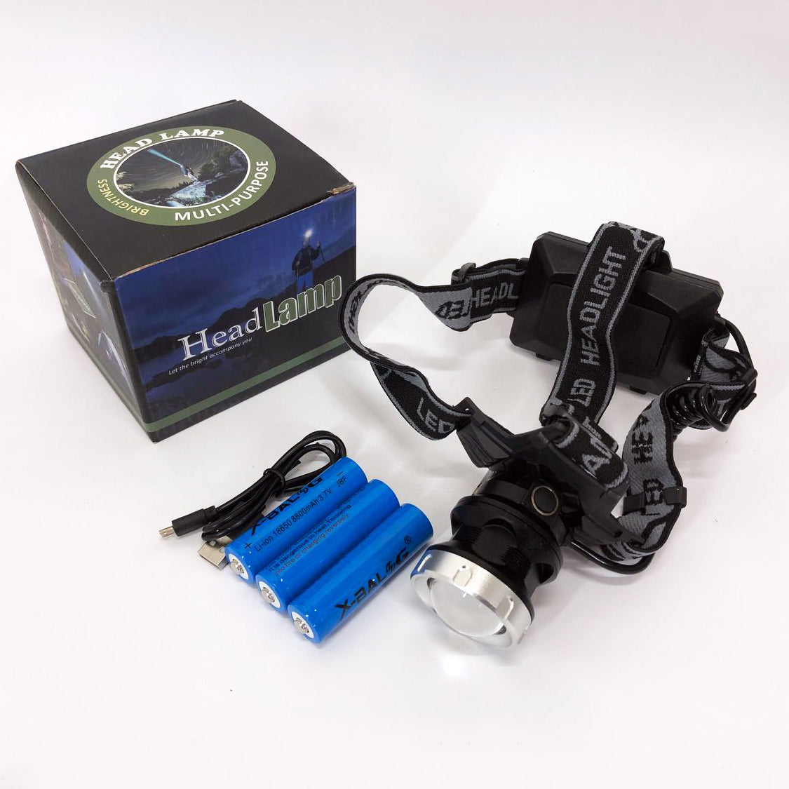 Фонарик на голову Bailong BL-8070-P50, LED налобный аккумуляторный фонарь, фонарь на голову для рыбалки