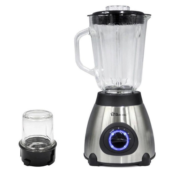 Блендер с кофемолкой 2 в 1 Domotec MS-6610 чаша из стекла 1000 Вт, переносной, блендер чаша измельчитель